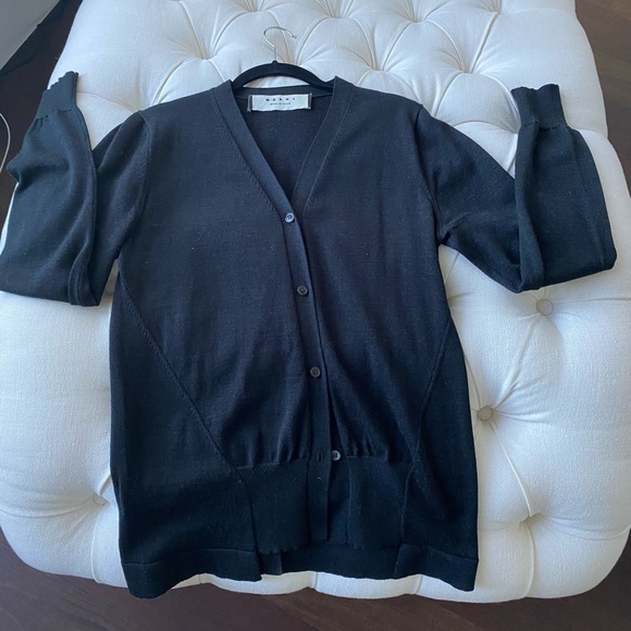 Marni dark green wool/silk cardigan - Picture 6 of 7